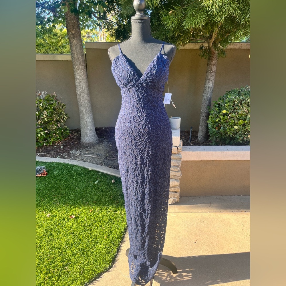 Windsor 🌹navy blue sparkly dress M NWT